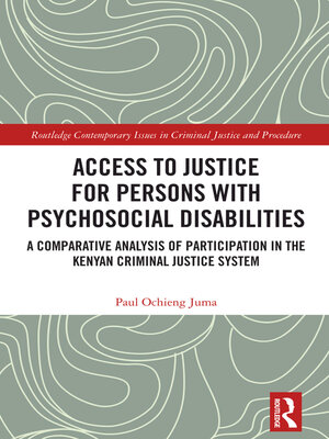 cover image of Access to Justice for Persons with Psychosocial Disabilities